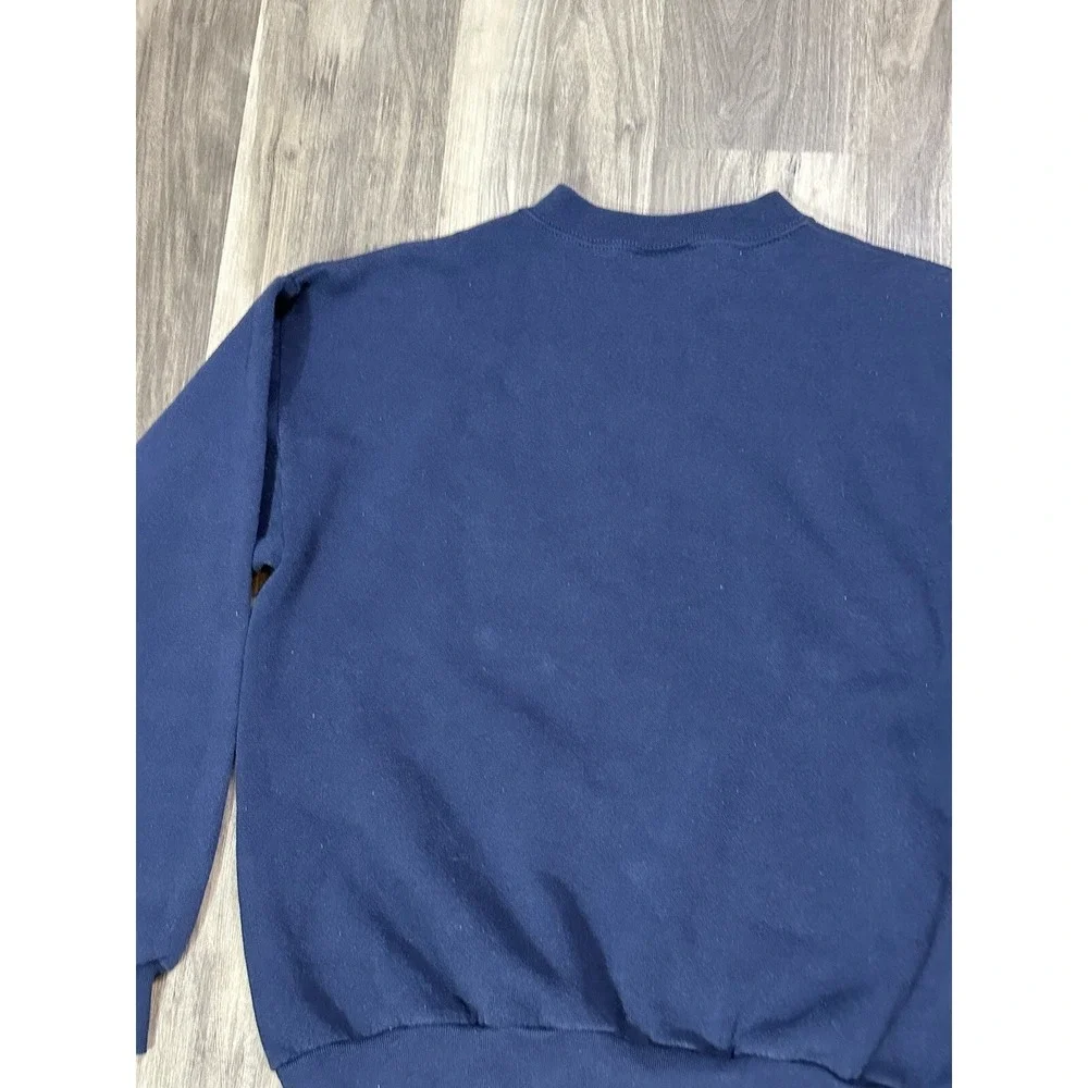 Vintage 90s Three Stooges CURLY Crewneck Unisex Medium Blue Graphic Print Comedy - Picture 12 of 15